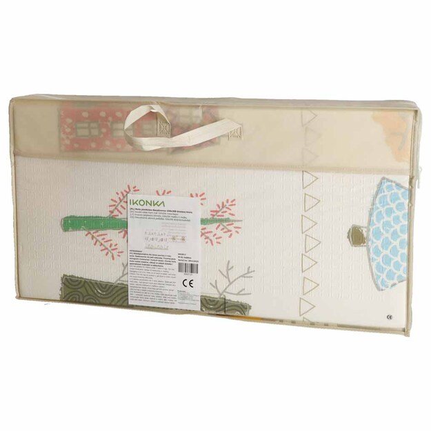 Edukacinis dvipusis sulankstomas putplasčio kilimėlis 150x200 cm me&scaron;kiukas medis