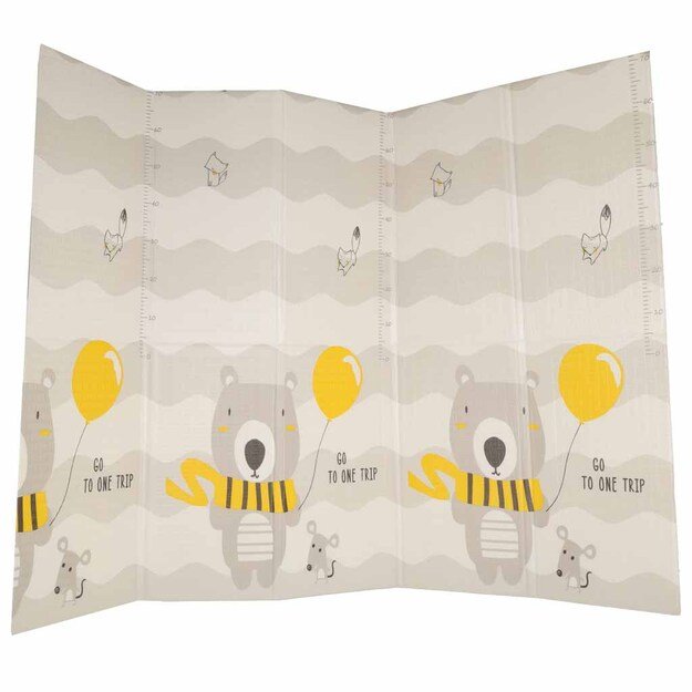 Edukacinis dvipusis sulankstomas putplasčio kilimėlis 150x200 cm me&scaron;kiukas medis