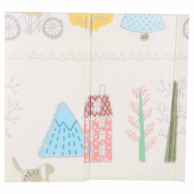 Edukacinis dvipusis sulankstomas putplasčio kilimėlis 150x200 cm me&scaron;kiukas medis