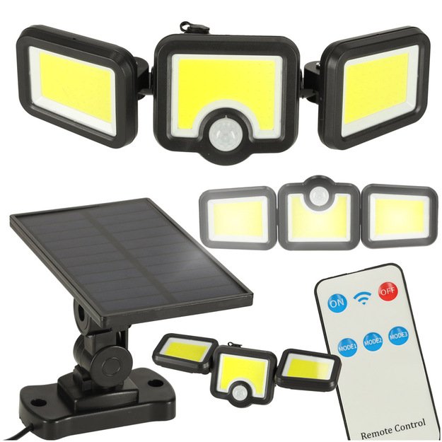 LED saulės lempa 3in1 su sutemų judesio jutikliu
