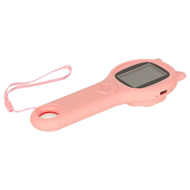 Optinis mikroskopas skaitmeninė lupa 500x 2Mpx rožinės spalvos