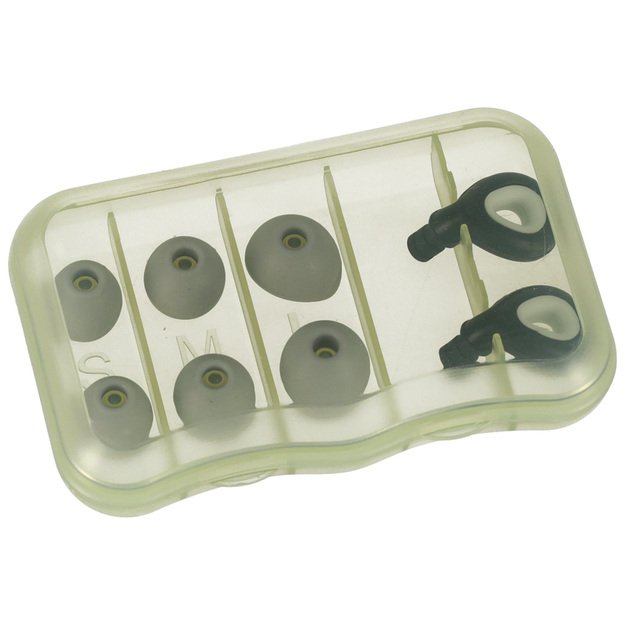 Ausų ki&scaron;tukai silikoniniai kam&scaron;čiai triuk&scaron;mo mažinimui 3 dydžių rinkinys