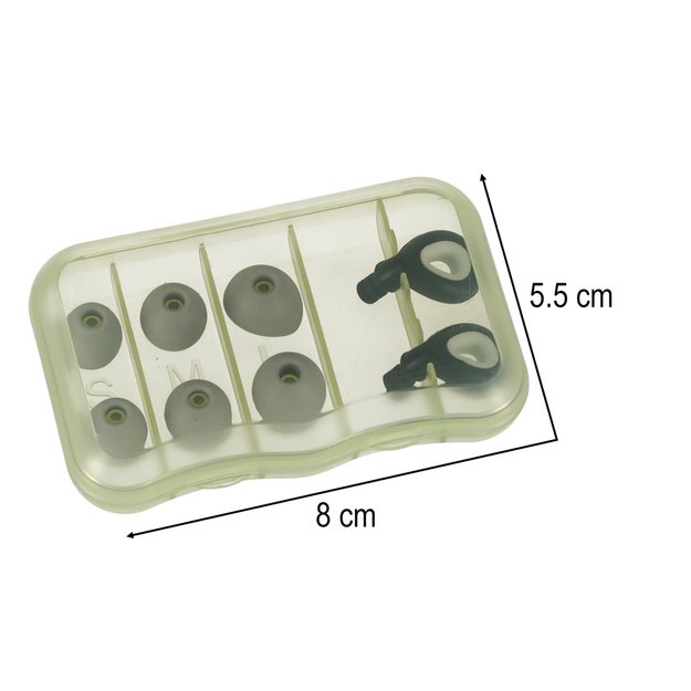 Ausų ki&scaron;tukai silikoniniai kam&scaron;čiai triuk&scaron;mo mažinimui 3 dydžių rinkinys