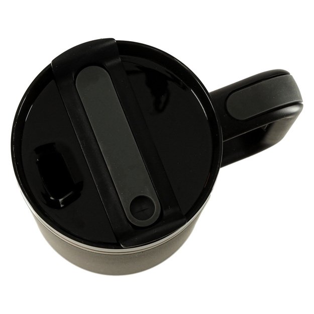 Termo puodelis su &scaron;iaudeliu ir rankenėle termosas 1200ml juodas