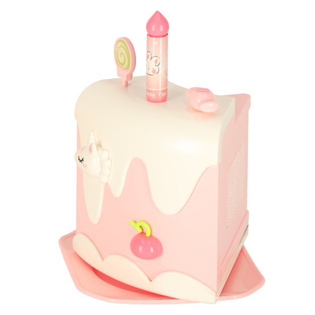 Gimtadienio tortas sukrauti pjaustymo Velcro muzikos &scaron;viesos virtuvė 16 vienetų rožinė