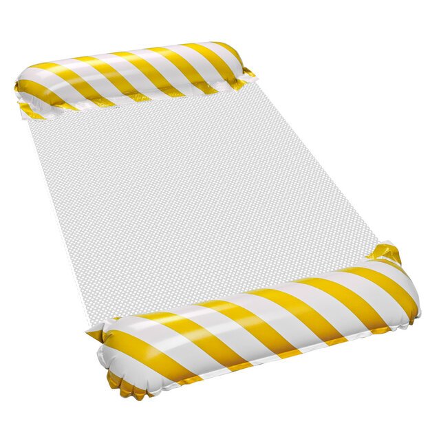 Pripučiamas paplūdimio čiužinys hamakas vandens gulto kėdė baseinas geltonas