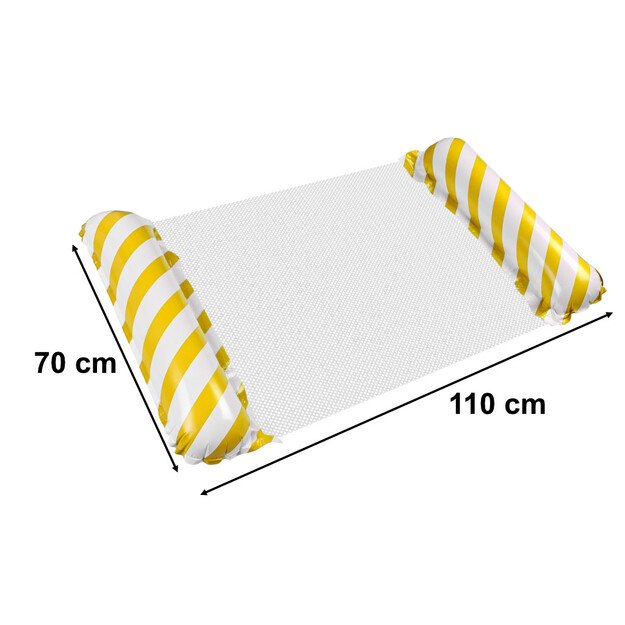 Pripučiamas paplūdimio čiužinys hamakas vandens gulto kėdė baseinas geltonas