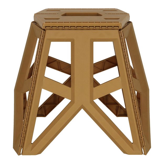 Sulankstoma taburetė Turizmo kėdė Juoda Ne&scaron;iojama kempingo kėdė 39,5 cm chaki spalvos