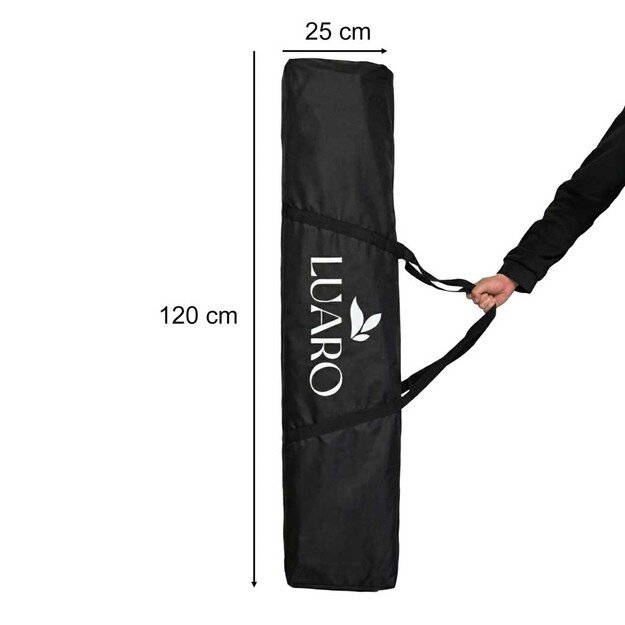 LUARO sodo paviljonas vakarėlių palapinė komercinė pavėsinė 3x3m juoda