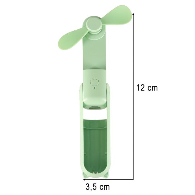 Stalinis ventiliatorius mini rankinis sulankstomas ventiliatorius ne&scaron;iojamas USB žalias