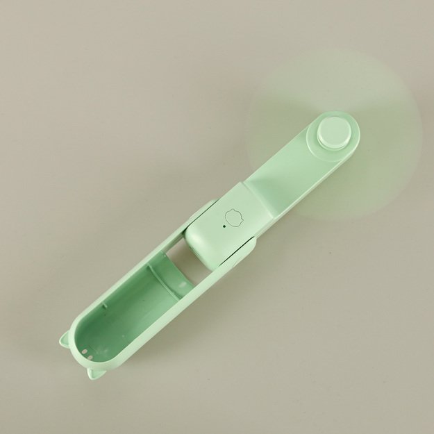 Stalinis ventiliatorius mini rankinis sulankstomas ventiliatorius ne&scaron;iojamas USB žalias