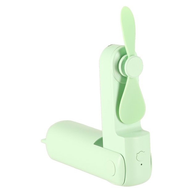 Stalinis ventiliatorius mini rankinis sulankstomas ventiliatorius ne&scaron;iojamas USB žalias