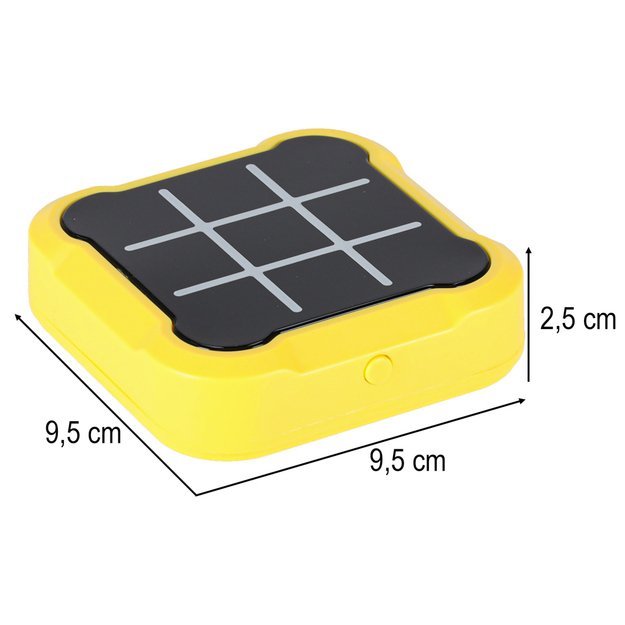 Kryžių ratas elektroninis galvosūkių žaidimas tic tac toe konsolė ne&scaron;iojamas geltonas