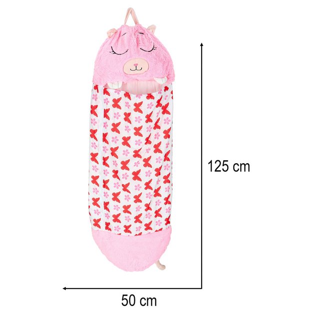 Vaiki&scaron;kas miegmai&scaron;is turistinė pagalvė 2in1 135x50cm rožinė