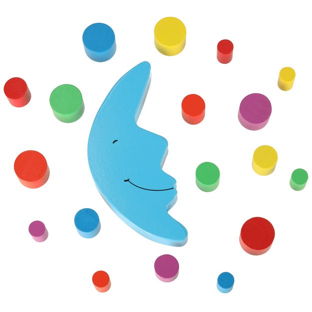 Montessori žaidimas - Balansuojantis medinis mėnulis