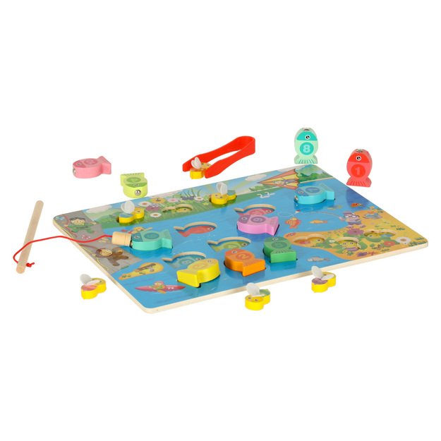 Montessori medinis žvejybos žaidimas su magnetu