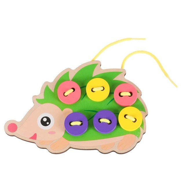 Mokomasis rinkinys, skirtas mokytis siūti sagas ežiukas ežiukas