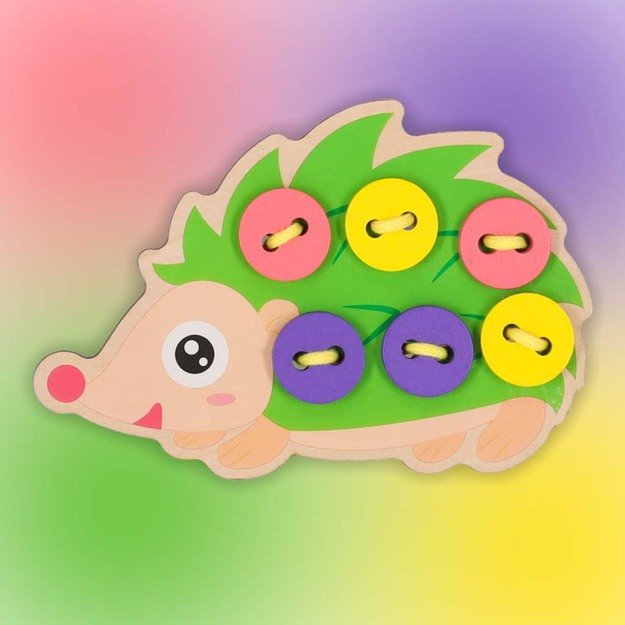 Mokomasis rinkinys, skirtas mokytis siūti sagas ežiukas ežiukas