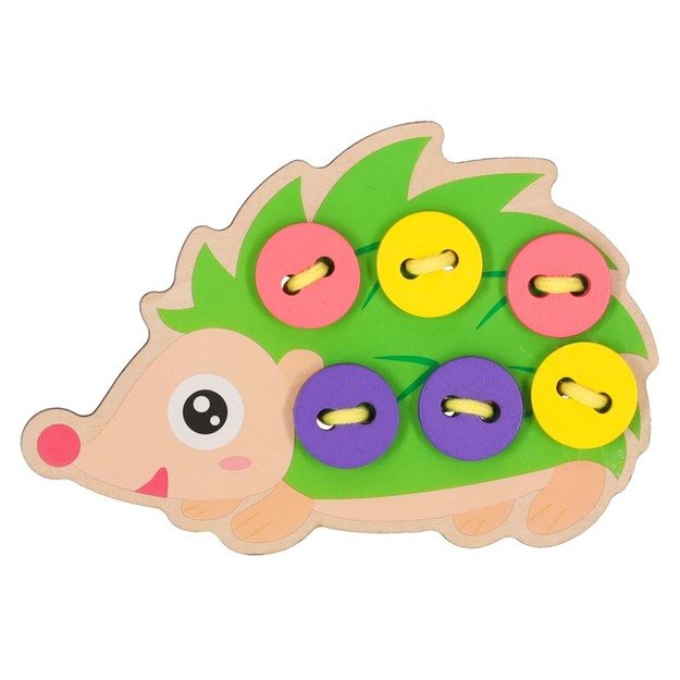 Mokomasis rinkinys, skirtas mokytis siūti sagas ežiukas ežiukas