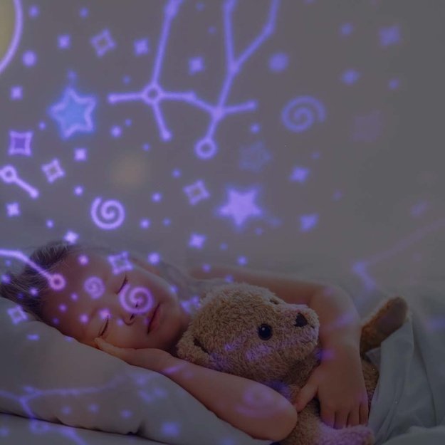 LED žvaigždžių projektoriaus naktinė &scaron;viesa USB pasukamas 6 motyvai nuotolinio valdymo pultas elnias