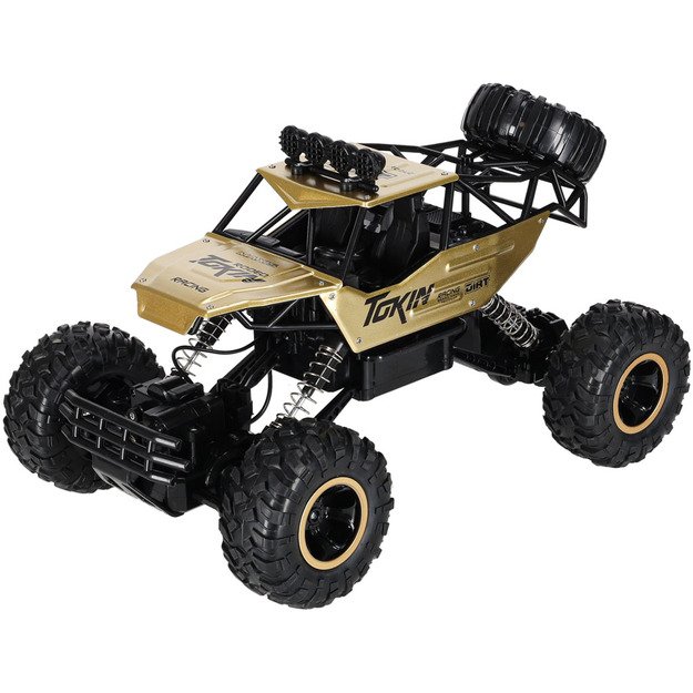 RC automobilis Rock Crawler 1:12 4WD METAL aukso spalvos