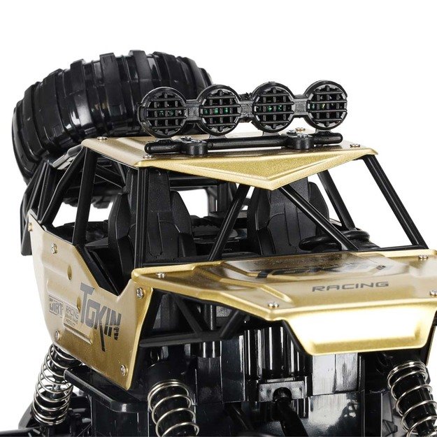RC automobilis Rock Crawler 1:12 4WD METAL aukso spalvos