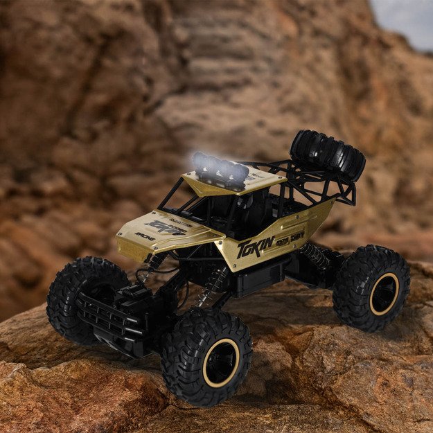 RC automobilis Rock Crawler 1:12 4WD METAL aukso spalvos