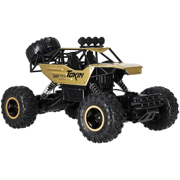 RC automobilis Rock Crawler 1:12 4WD METAL aukso spalvos