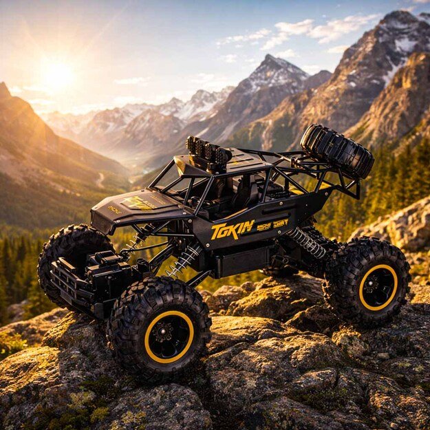 RC automobilis Rock Crawler 1:12 4WD METAL juodas