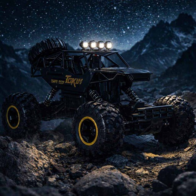 RC automobilis Rock Crawler 1:12 4WD METAL juodas
