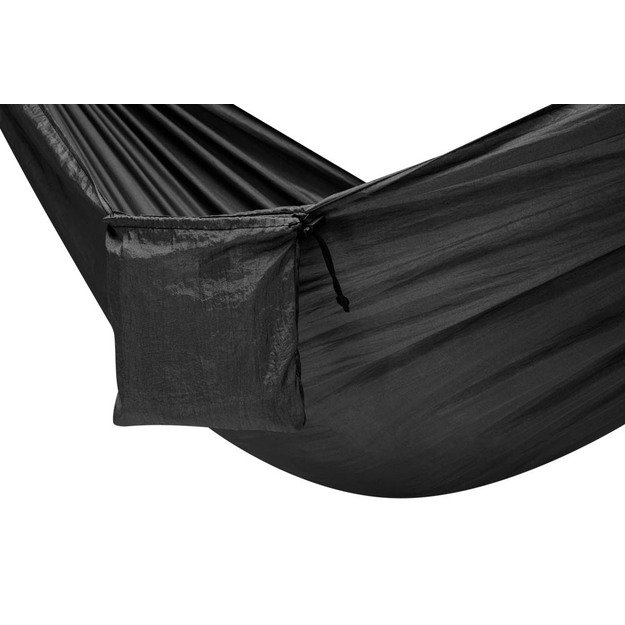 Stovyklavimo hamakas kelioninis hamakas 270cm juodas