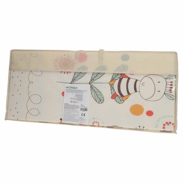 Edukacinis dvipusis sulankstomas putplasčio kilimėlis 180x200cm gyvūnų modelis