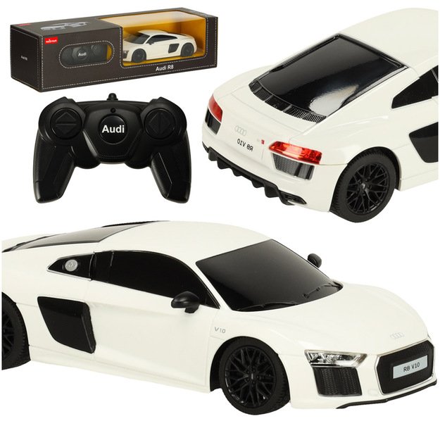 Rastar 72300 Audi R8 2015 nuotolinio valdymo automobilis 1:24 baltas