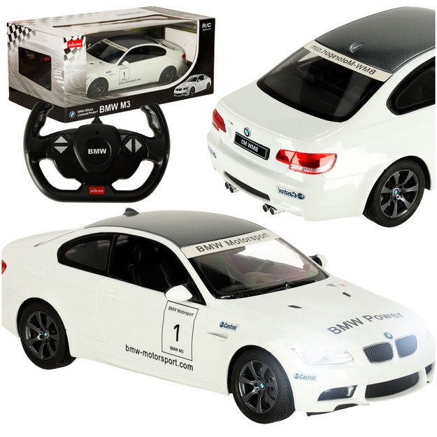 Rastar 48000 BMW M3 1:14 nuotolinio valdymo automobilis baltas