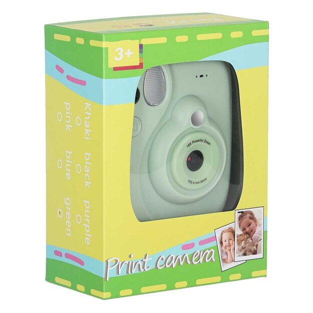 Skaitmeninis momentinis fotoaparatas 16x 128GB kasetės, žalios spalvos žymekliai