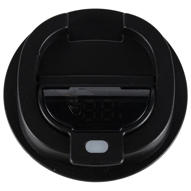 I&scaron;manusis kelioninis puodelis su LED ekranu, juodas, 500 ml