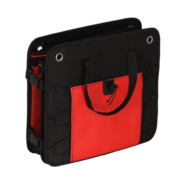 Automobilio bagažinės organizatoriaus krep&scaron;ys juodai raudonas 58x37x32