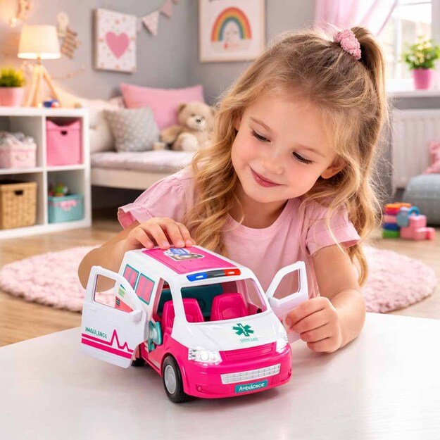 Greitosios pagalbos automobilis, mobiliosios ligoninės lėlės priedai