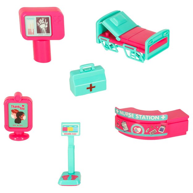 Greitosios pagalbos automobilis, mobiliosios ligoninės lėlės priedai