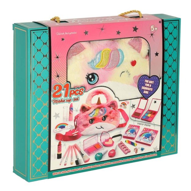 Makiažo kosmetika, makiažo lakai, rankinė, 21 elemento rinkinys