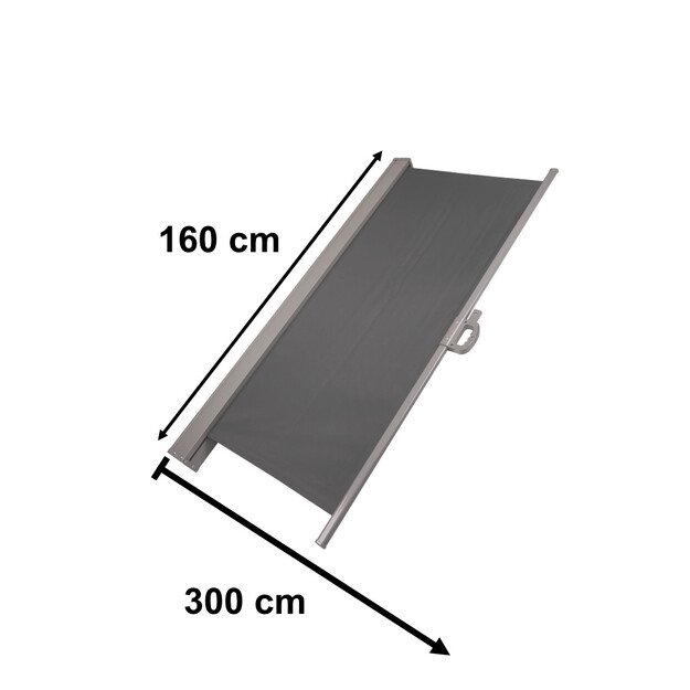 &Scaron;oninės terasos markizė LUARO, i&scaron;traukiamas ekranas 160 x 300 cm