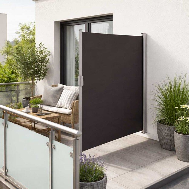 &Scaron;oninės terasos markizė LUARO, i&scaron;traukiamas ekranas 160 x 300 cm