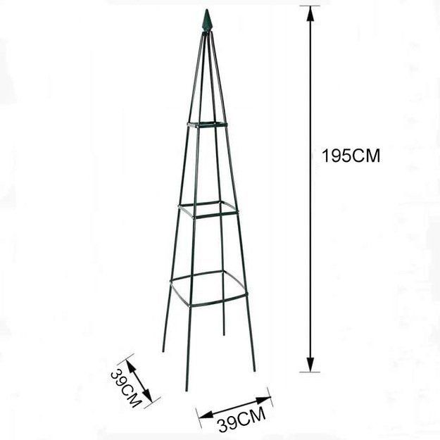 LUARO sodo pavėsinė gėlių stovas laipiojančioms rožėms metalinė piramidė