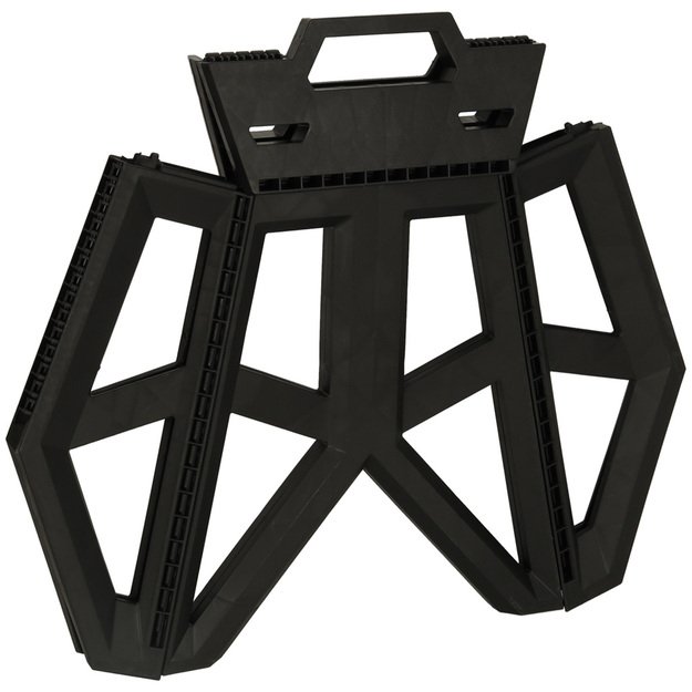 Sulankstoma taburetė Turizmo kėdė Juoda Ne&scaron;iojama kempingo kėdė 39,5 cm juoda