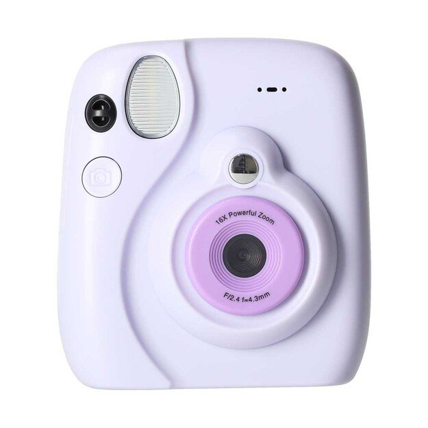 Skaitmeninis momentinis fotoaparatas 16x kasetė su žymekliais violetinės spalvos