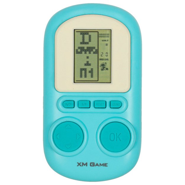 Elektroninio arkadinio žaidimo ne&scaron;iojamoji konsolė mėlyna