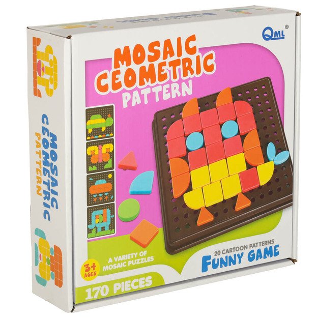 Geometrinės mozaikos kūrybinės dėlionės formos 170 dalių