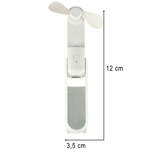 Stalinis ventiliatorius mini rankinis sulankstomas ventiliatorius ne&scaron;iojamas USB baltas