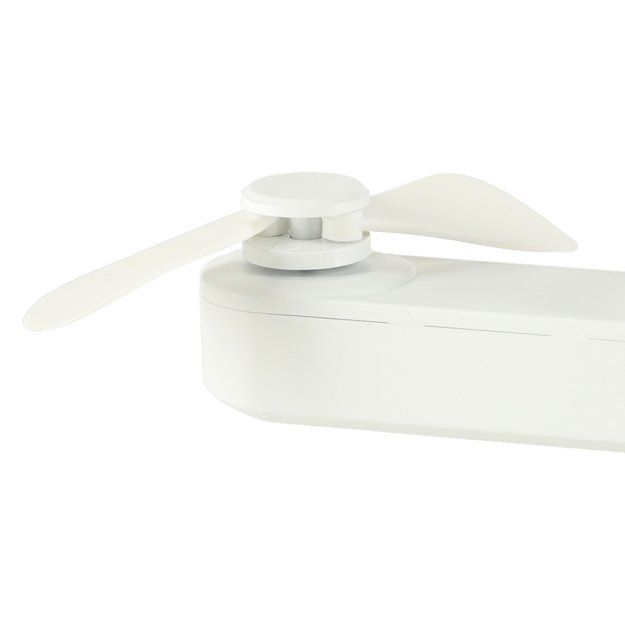 Stalinis ventiliatorius mini rankinis sulankstomas ventiliatorius ne&scaron;iojamas USB baltas