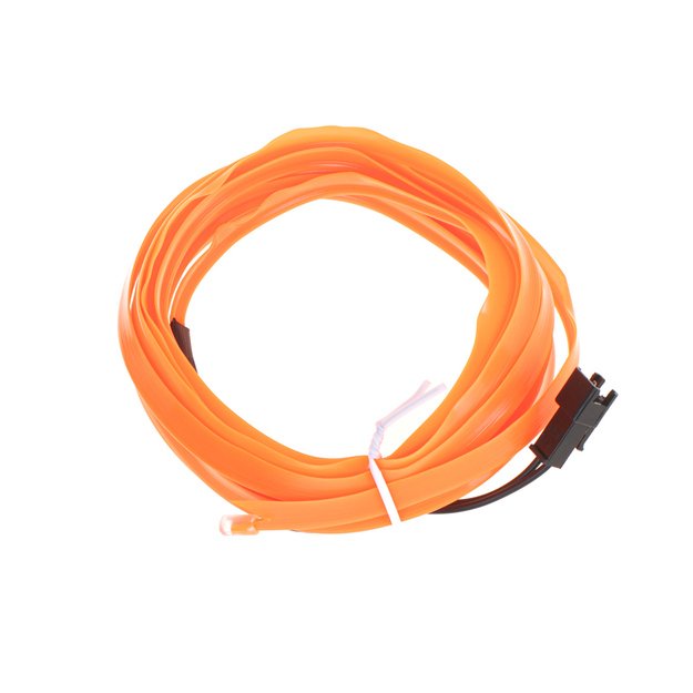 LED aplinkos apšvietimas automobiliui / automobilio USB / 12V juosta 3 m oranžinė
